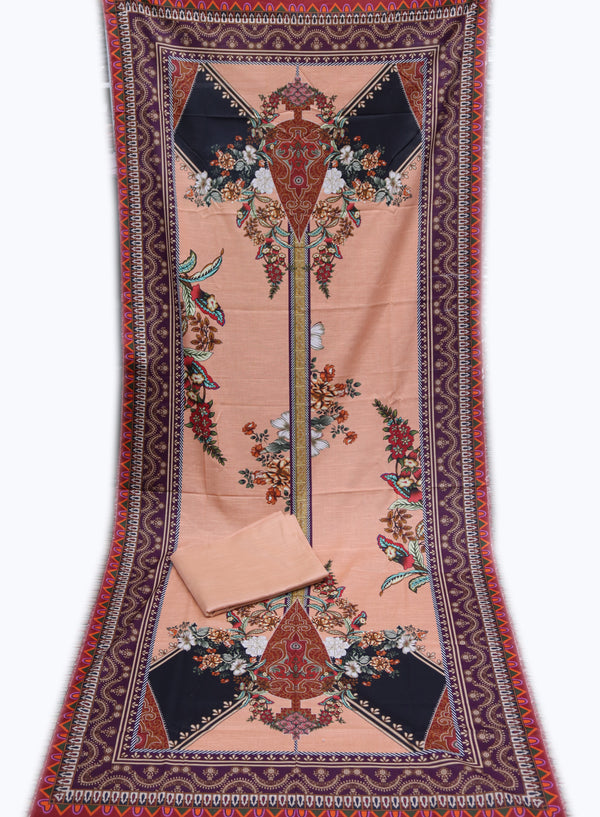 Super Offer 3pc Dyed Khaddar with Printed Dupatta Price of 9 Dress (1 Set)