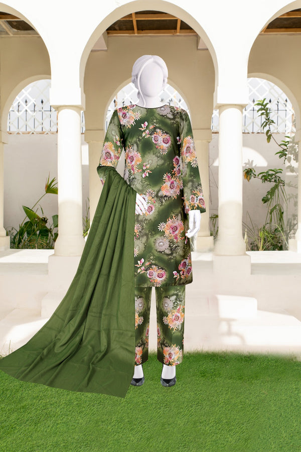 Rabi ul Noor Sale Offer Allover Pakistan 3pc Premium Arabic Silk Price of 6 Dress (1 Set)