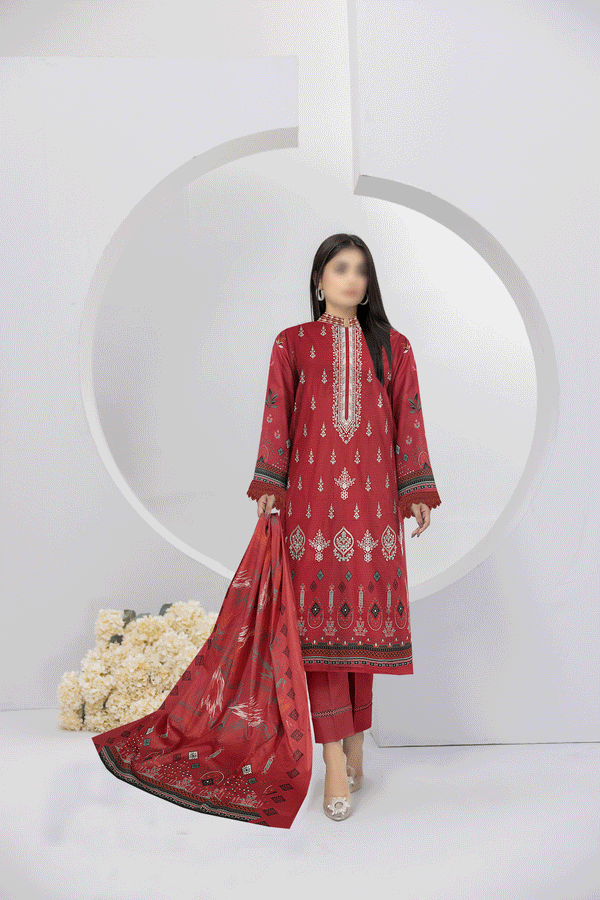 2nd Volume Bana Dora 3PC Embroidery Lawn Price of 10 Dress (1 Set)