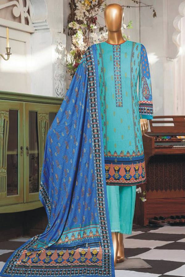 3pc Printed Brosha Linen Price of 6 Dress ( 1 Set )