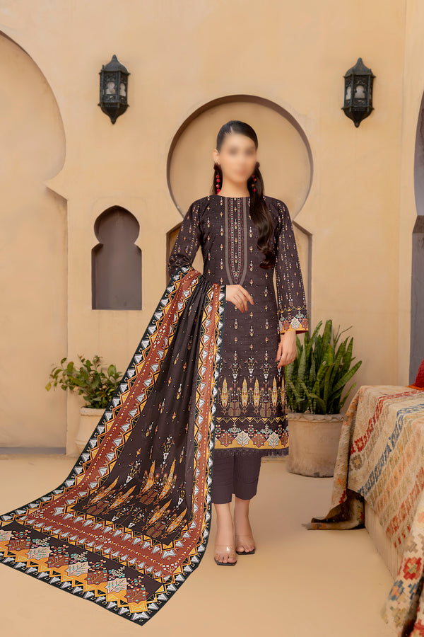 3pc Khaddar Winter Stuff Price of 5 Dress ( 1 Set )