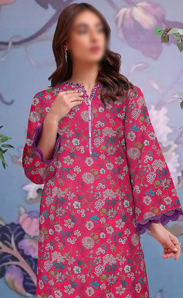 2PC Crystal Printed Allover Lawn Price of 20 Dress (1 Set)