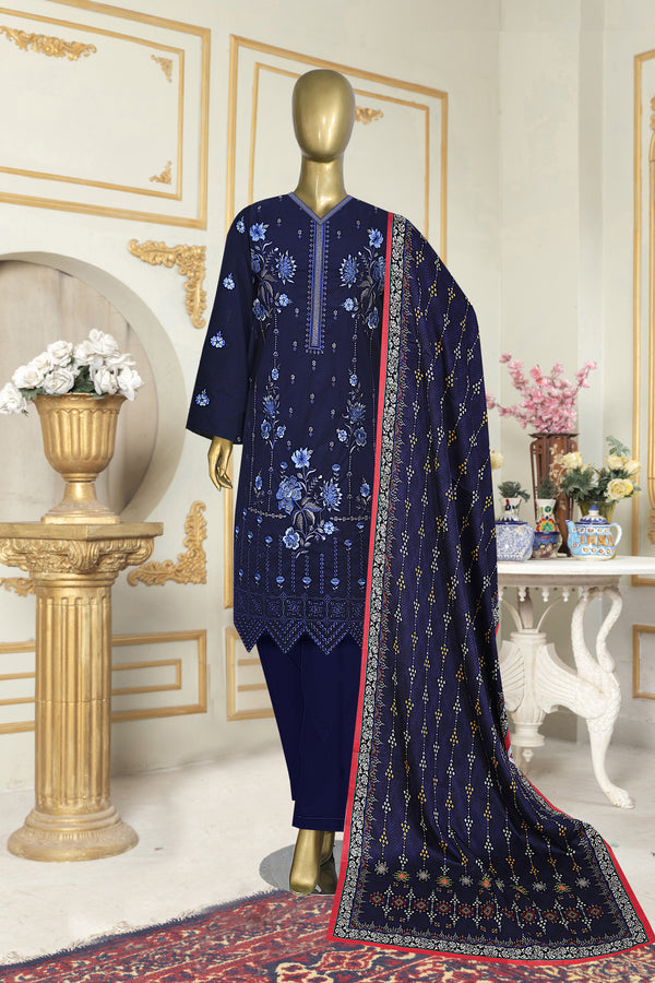 3PC Luxury Embroidered Lawn Price of 8 Dress (1 Set)