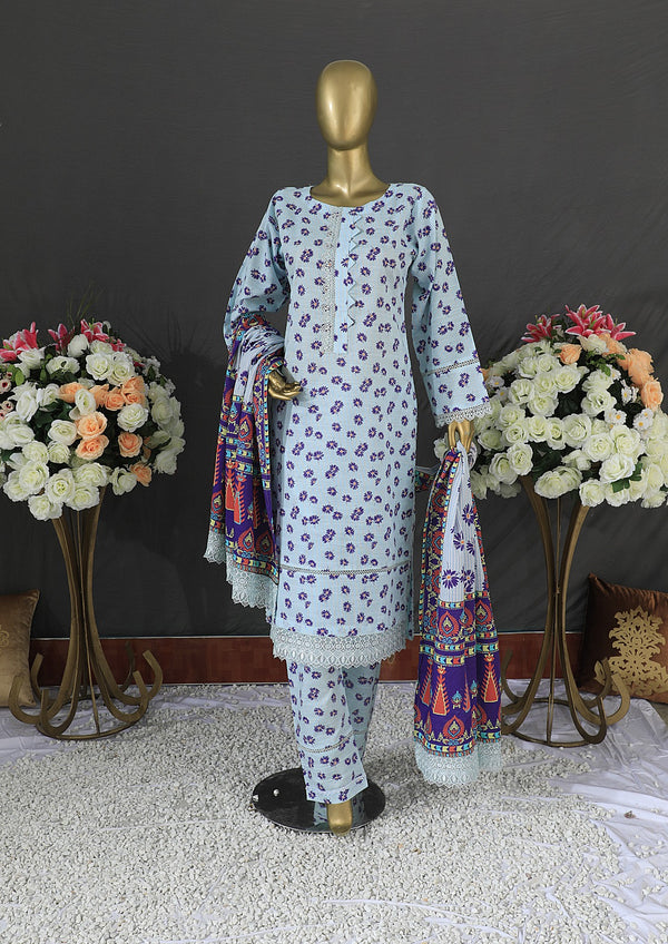 3pc Branded Slub Khaddar Price of 2 Dress ( 1 Set )