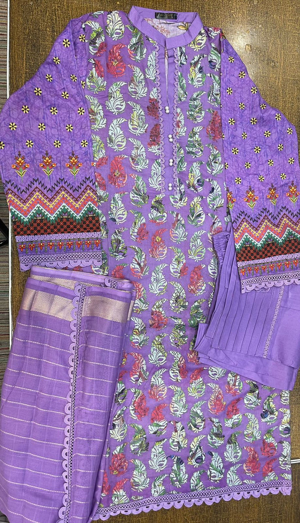 Binnisar Stitched 3PC Lawn