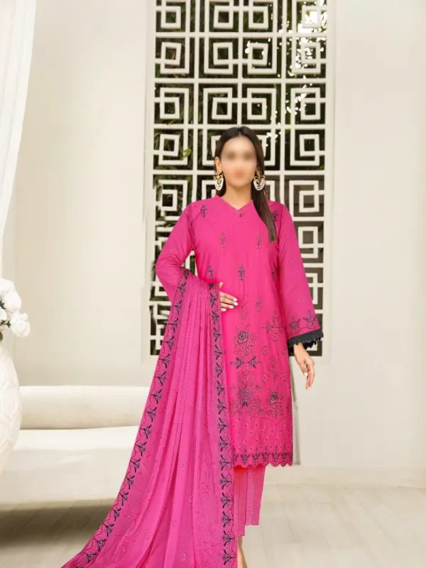 EID Collection, 3PC Chicken Kari Lawn Suit | Bin Nisar Pakistani Clothing