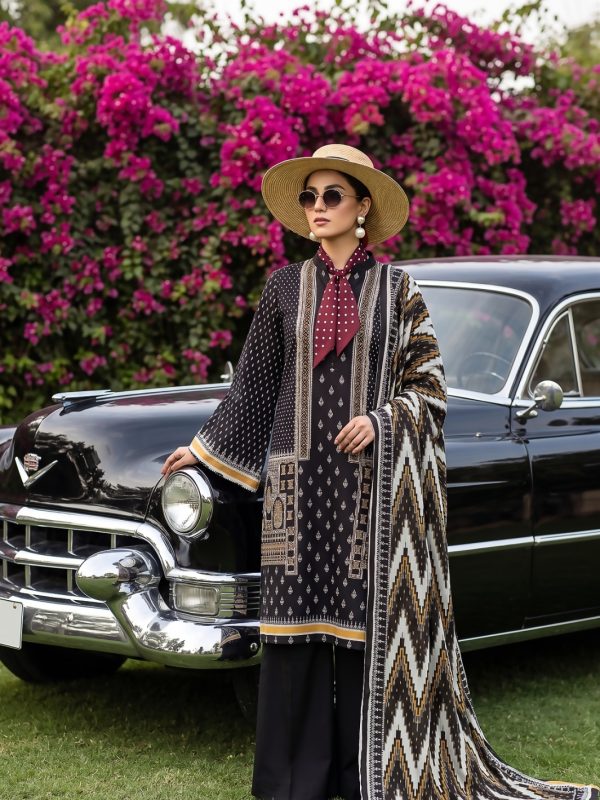 3PC Black Lawn Suit in Black | Summer Collection | Bin Nisar Pakistani Clothing