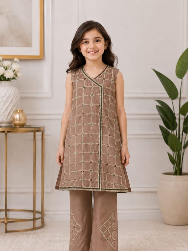 3PC Kids Collection in Brown | Kids Collection | Bin Nisar Pakistani Clothing