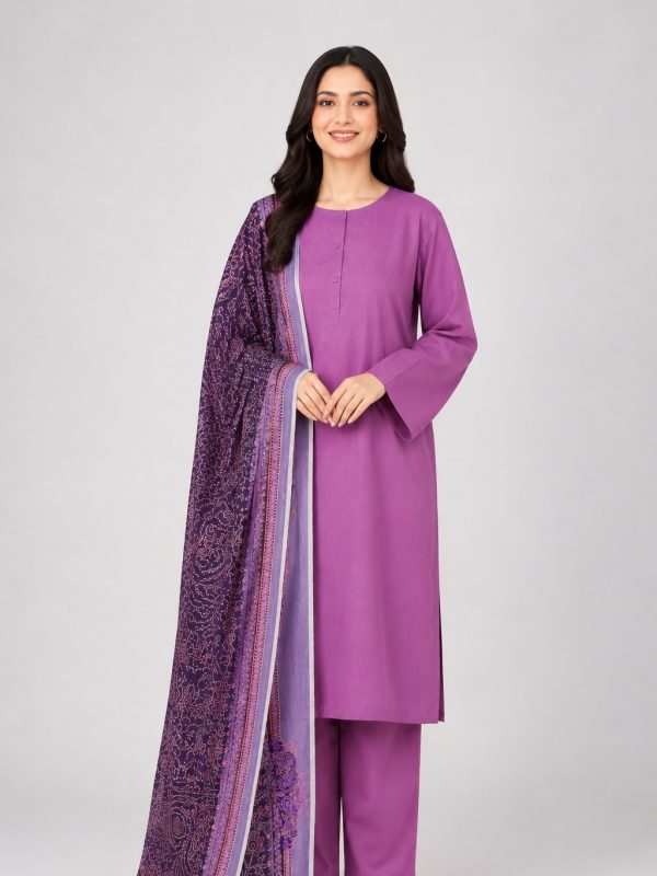 3PC Lawn With Print Dupatta | Bin Nisar Pakistani Clothing