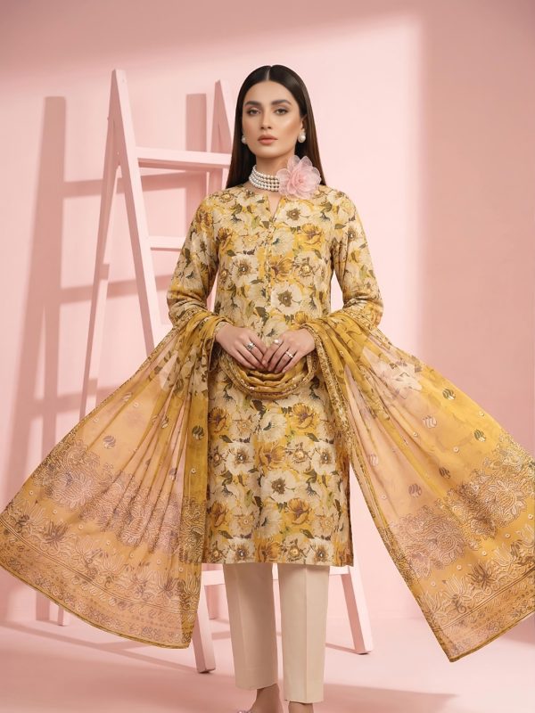 3PC Crystal Lawn By Bin Nisar | Bin Nisar Pakistani Clothing