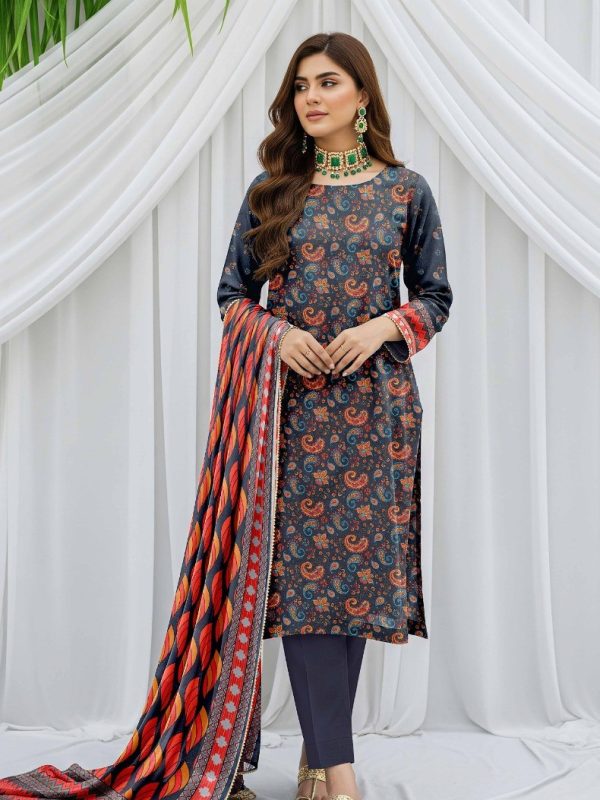 3PC Anarkali Allover Printed Lawn | Bin Nisar Pakistani Clothing