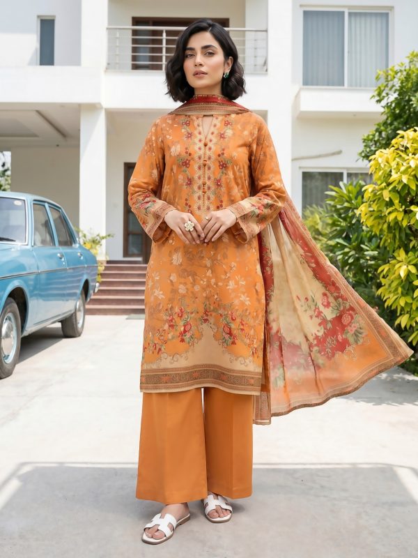 3PC Crystal Printed Lawn | Bin Nisar Pakistani Clothing