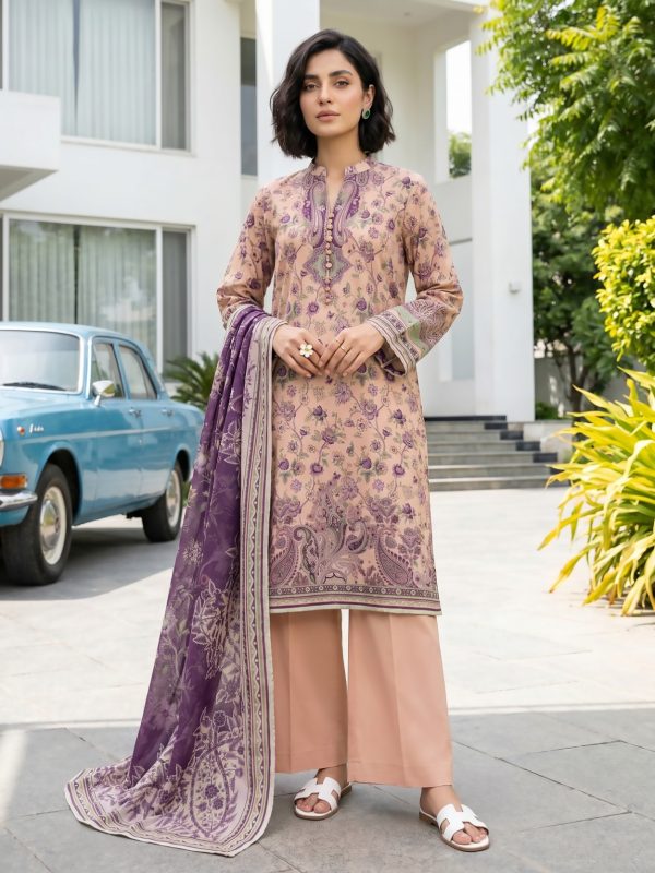 3PC Crystal Printed Lawn | Bin Nisar Pakistani Clothing