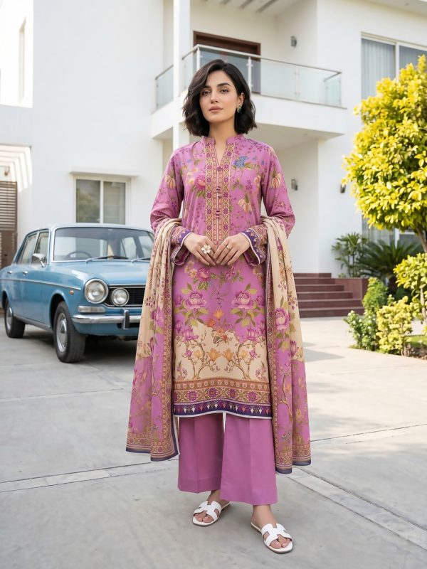 3PC Crystal Printed Lawn | Bin Nisar Pakistani Clothing