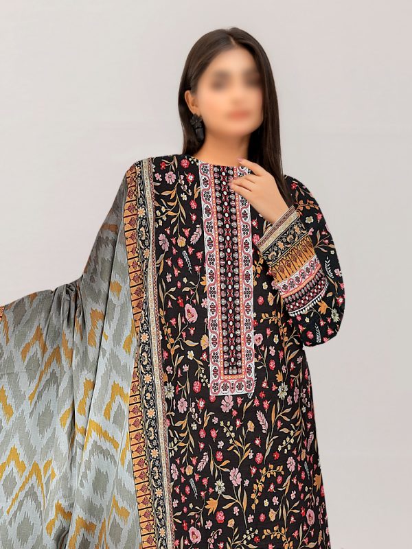 3PC Crystal Embroidered Slub Lawn With Voil Dupatta | Summer Collection | View | Bin Nisar Pakistani Clothing