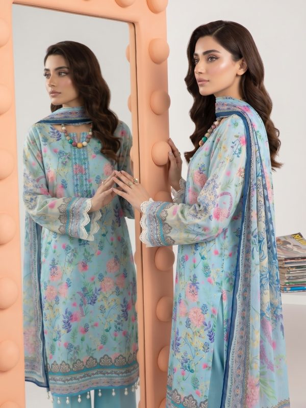3PC Crystal Embroidered Lawn | Summer Collection | View | Bin Nisar Pakistani Clothing