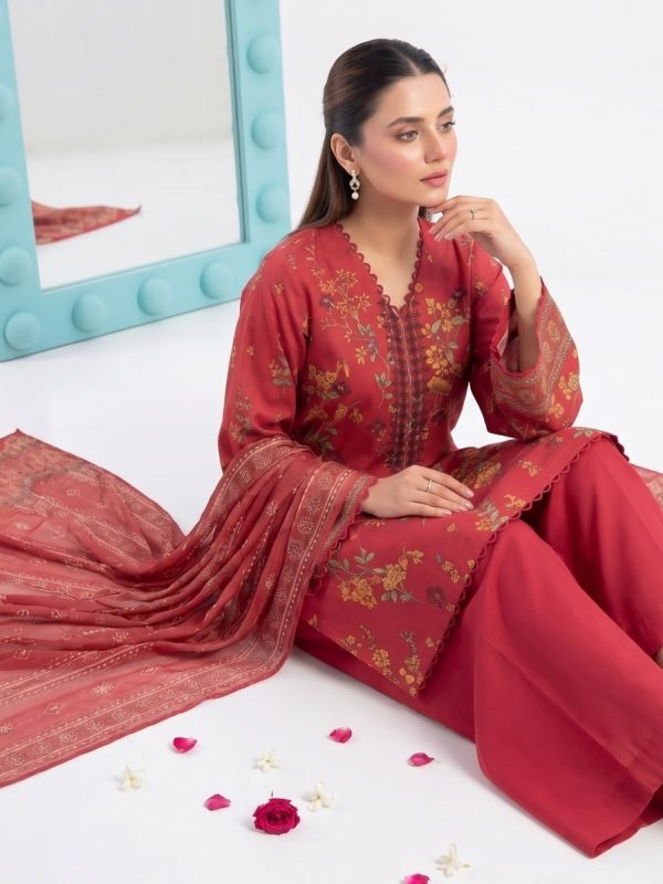3PC Crystal Embroidered Lawn | Summer Collection | View | Bin Nisar Pakistani Clothing