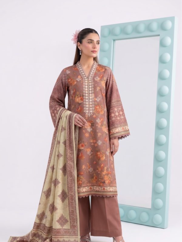 3PC Crystal Embroidered Lawn | Bin Nisar Pakistani Clothing