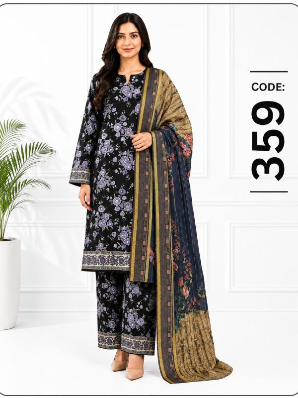 3PC Crystal Allover Printed Lawn Suit | Summer Collection | Bin Nisar Pakistani Clothing