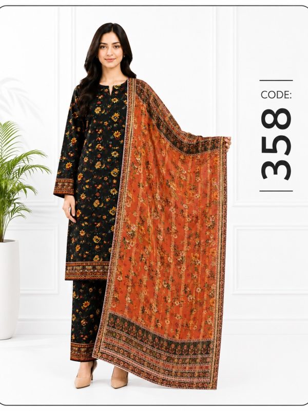 3PC Crystal Allover Printed Lawn Suit | Summer Collection | Bin Nisar Pakistani Clothing