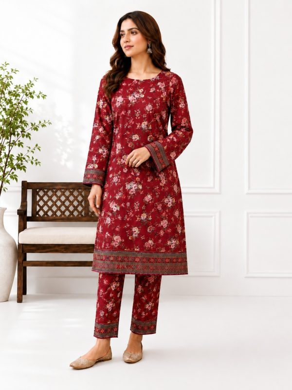 2PC Print Crystal Allover Lawn | Summer Collection | Bin Nisar Pakistani Clothing