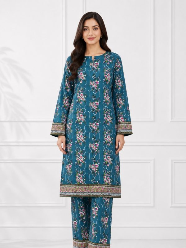2PC Print Crystal Allover Lawn | Summer Collection | Bin Nisar Pakistani Clothing