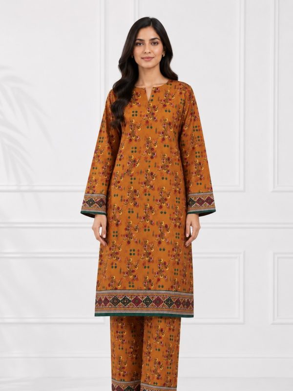 2PC Print Crystal Allover Lawn | Summer Collection | Bin Nisar Pakistani Clothing