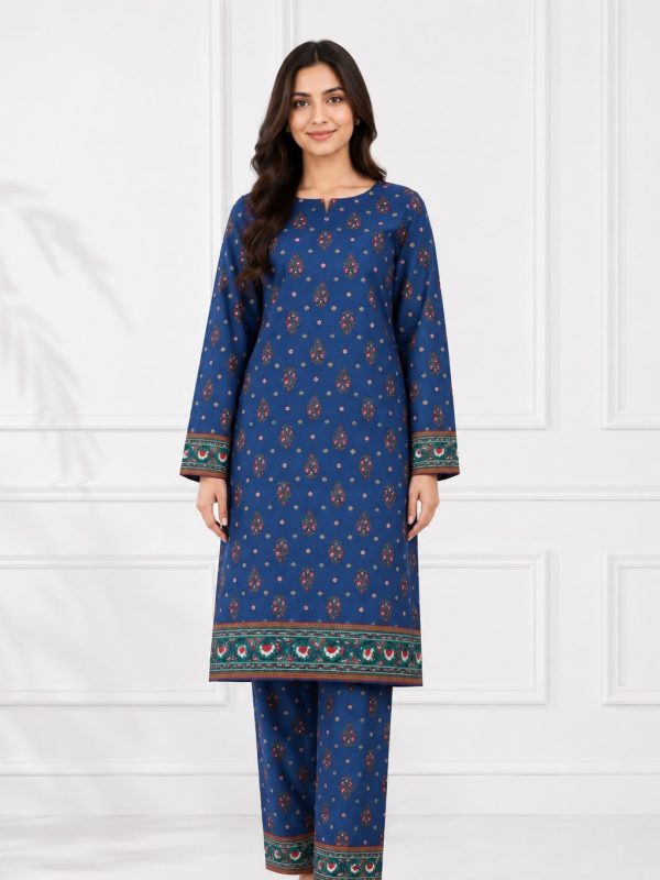 2PC Print Crystal Allover Lawn | Summer Collection | Bin Nisar Pakistani Clothing