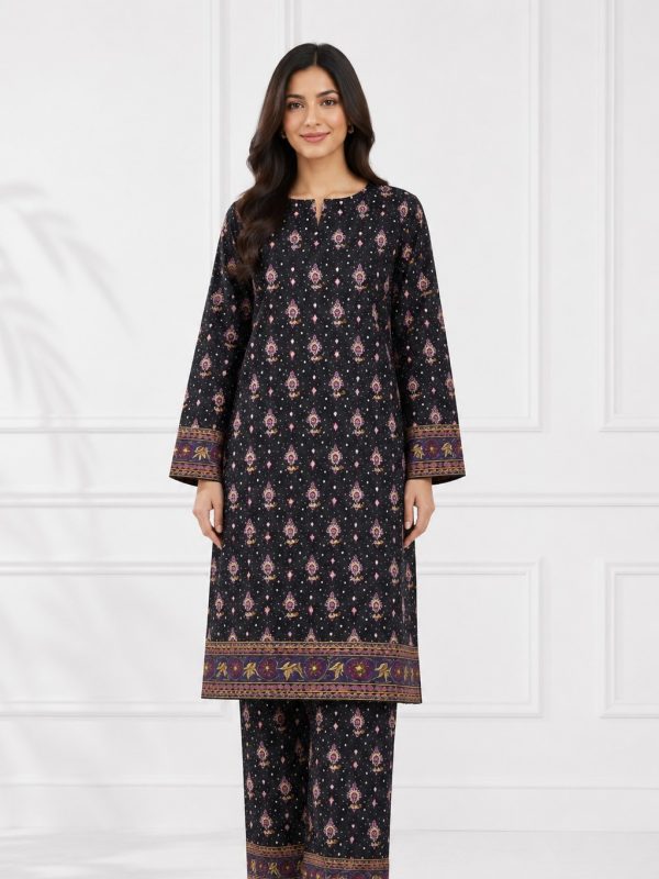2PC Print Crystal Allover Lawn | Summer Collection | Bin Nisar Pakistani Clothing