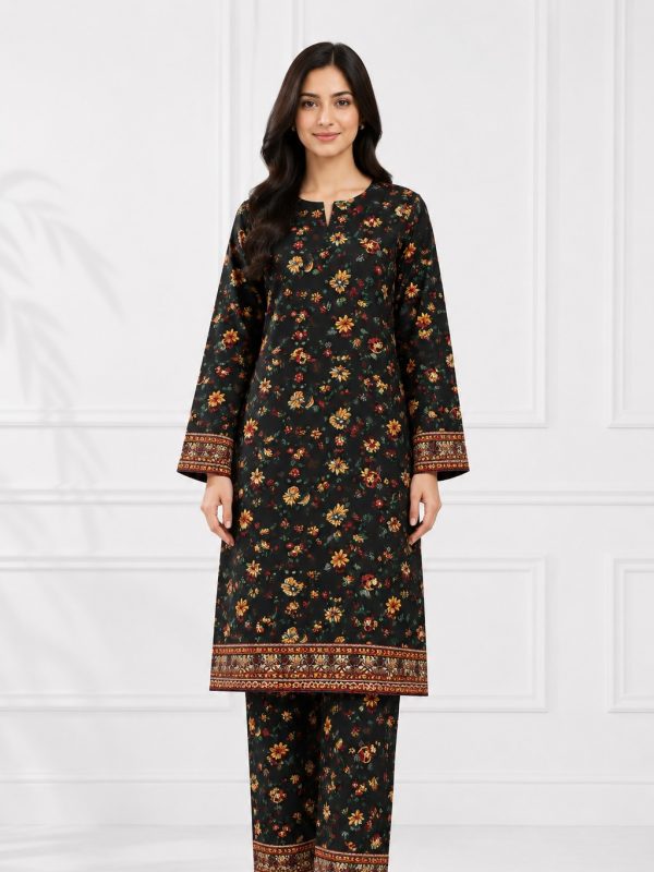 2PC Print Crystal Allover Lawn | Bin Nisar Pakistani Clothing