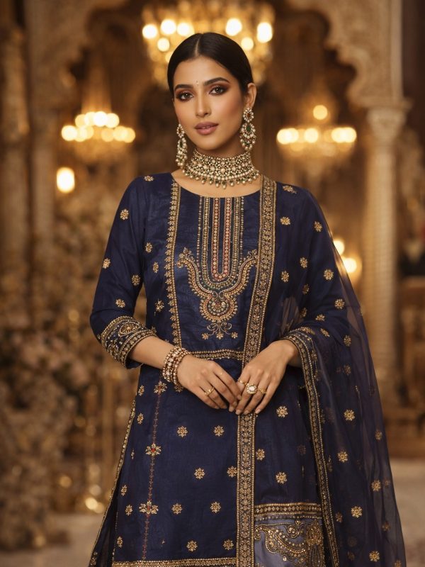 3PC Party Wear Shisha Silk | Bin Nisar Pakistani Clothing